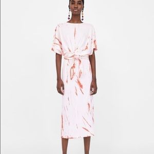 Zara tie dye wrap dress